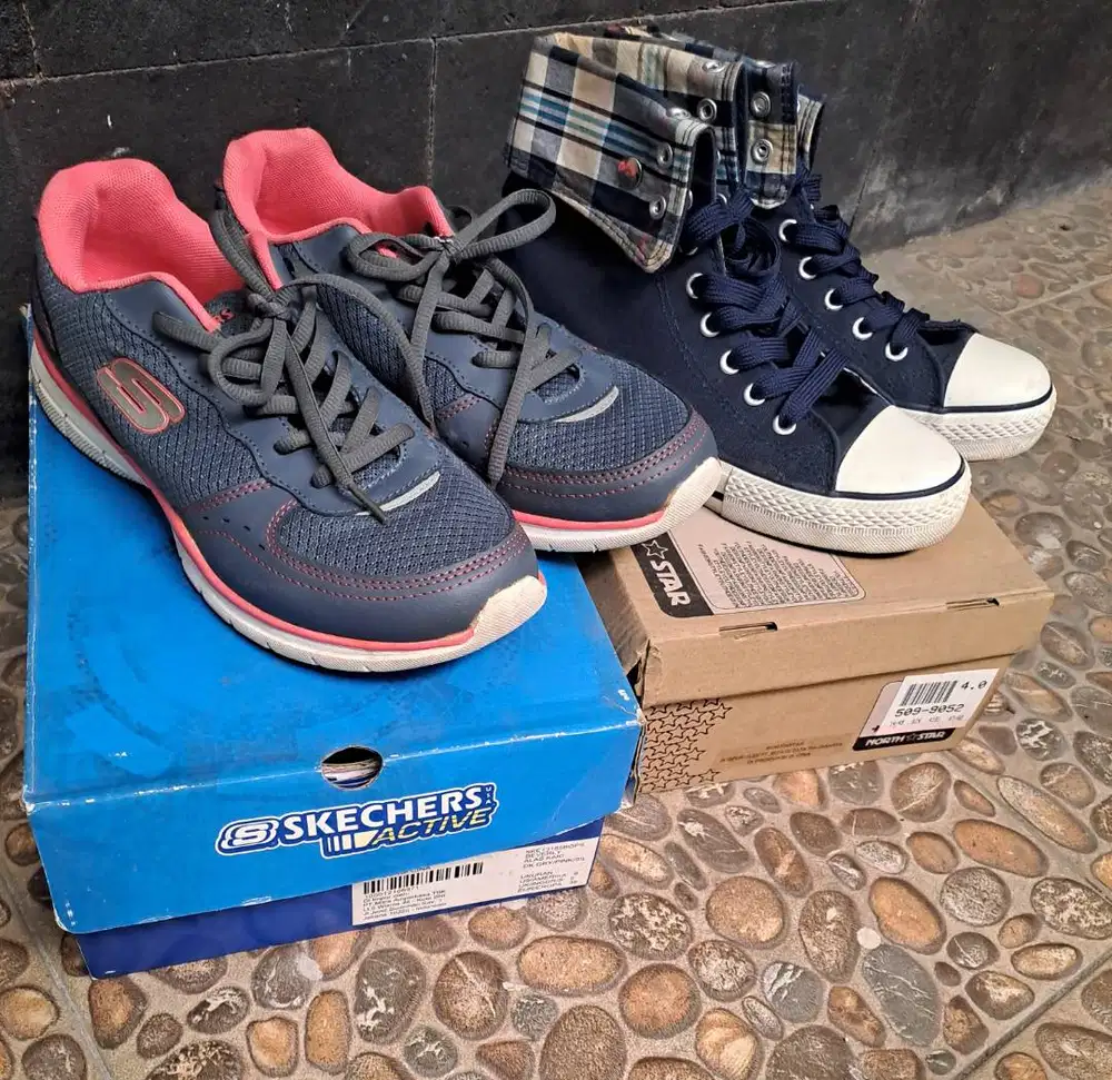 Sepatu Sketchers dan North Star (Borongan)