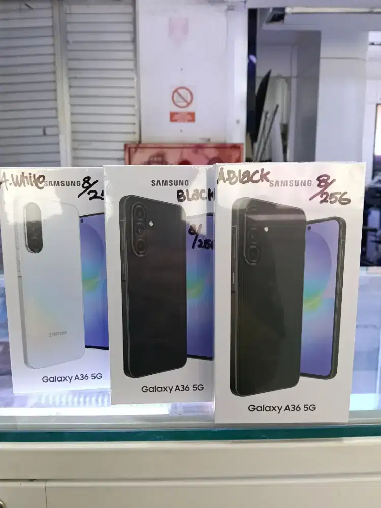 Samsung a36 5g 8/256 black Neww free temper dan sofcase