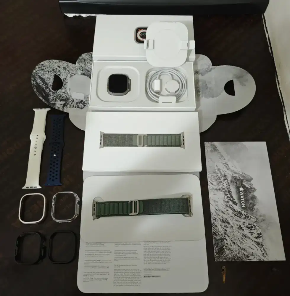 Apple watch Ultra Titanium 49mm Fullset lengkap original