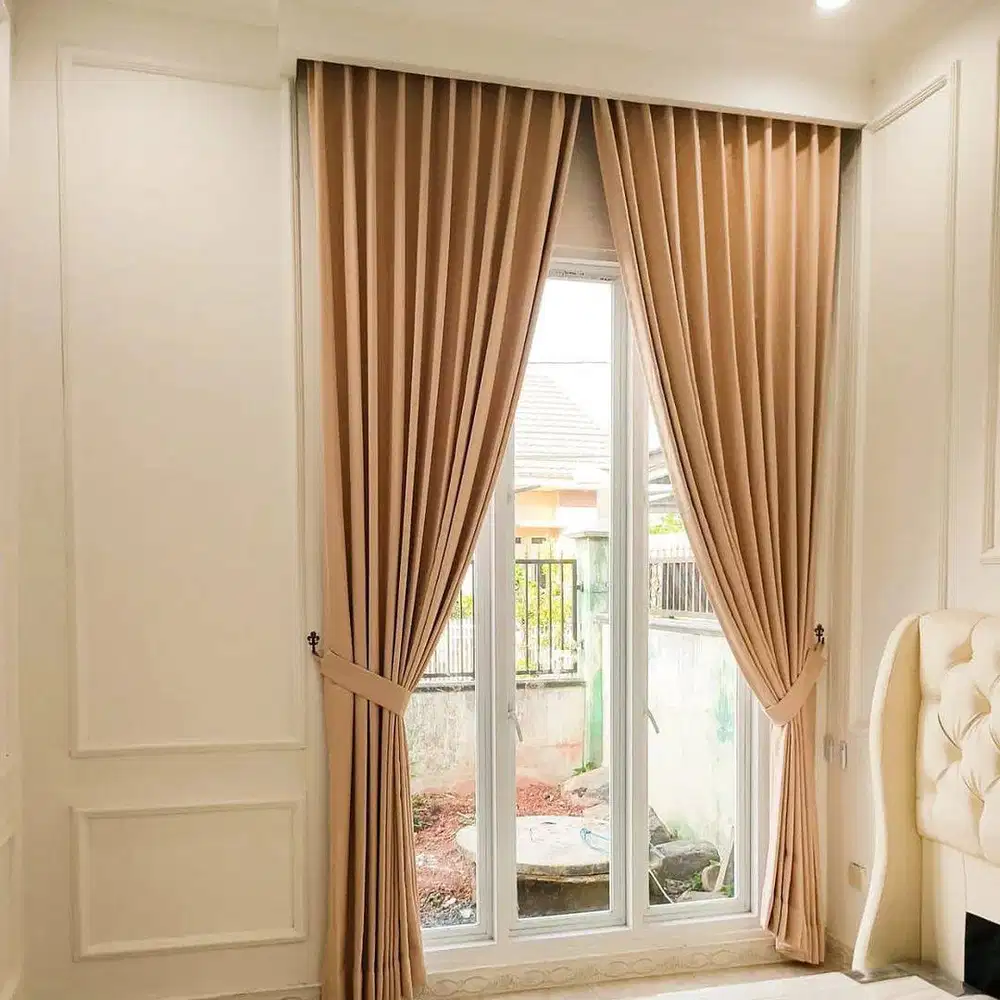Menjual Gorden Blackout Pasang Skat Klinik Hordeng Gordyn Vitrase