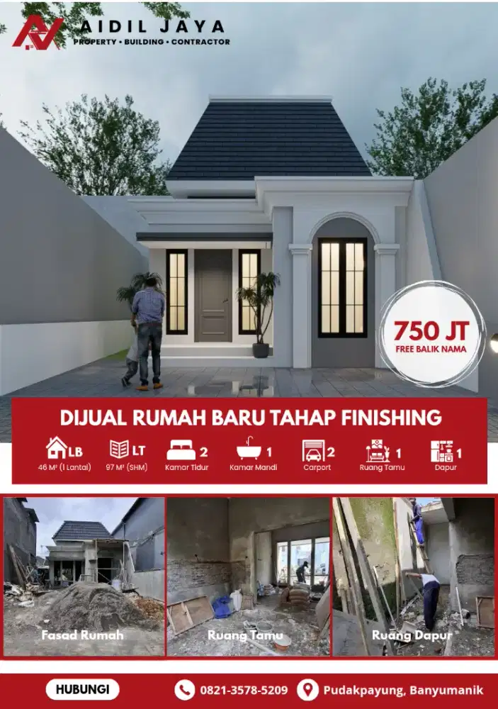 Rumah Baru Tahap Finishing Desain Cantik Kekinian