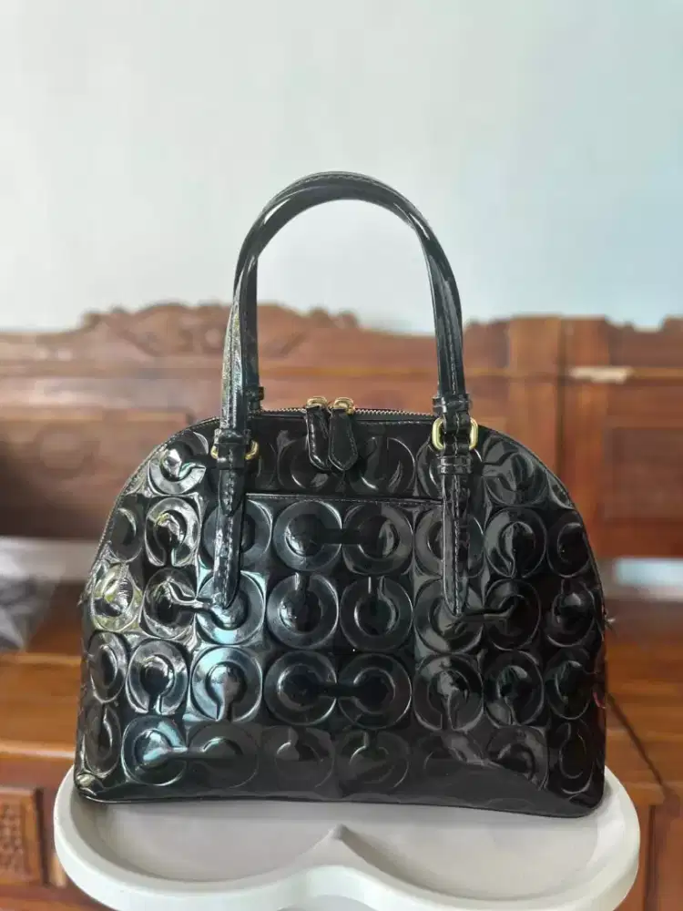 Coach bag black patent, Sleman, jogya