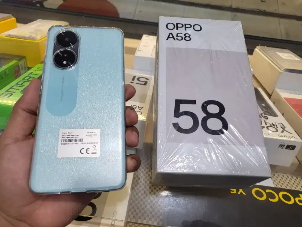 OPPO A58 RAM 12/128GB LIKE NEW BATERAI 5000MAH CAS VOOC 33WATT