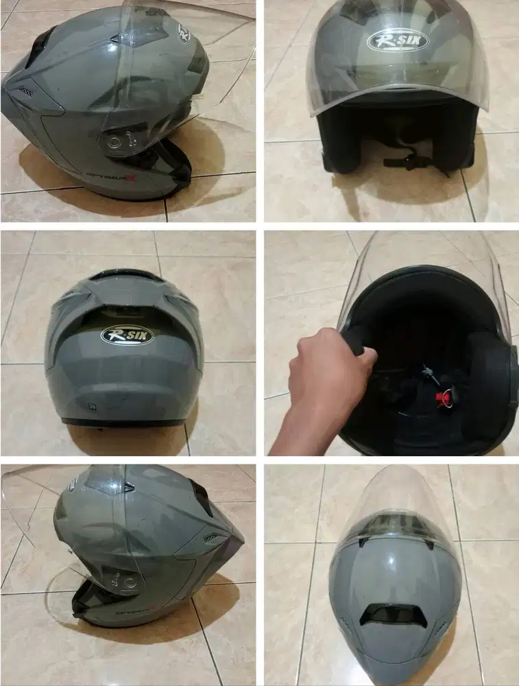 HELM R-SIX/OPTIMUS/PEMAKAIAN 5 BULAN/HALF FACE