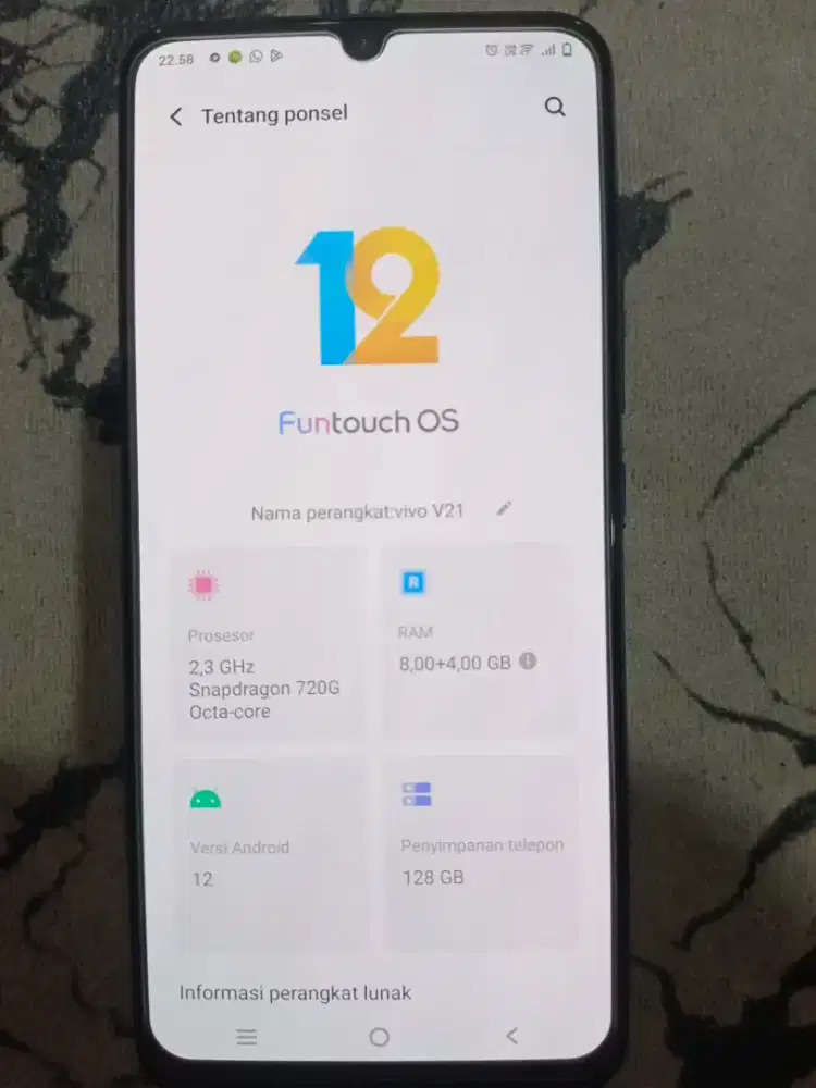 Vivo v21 Ram 8+4/128GB