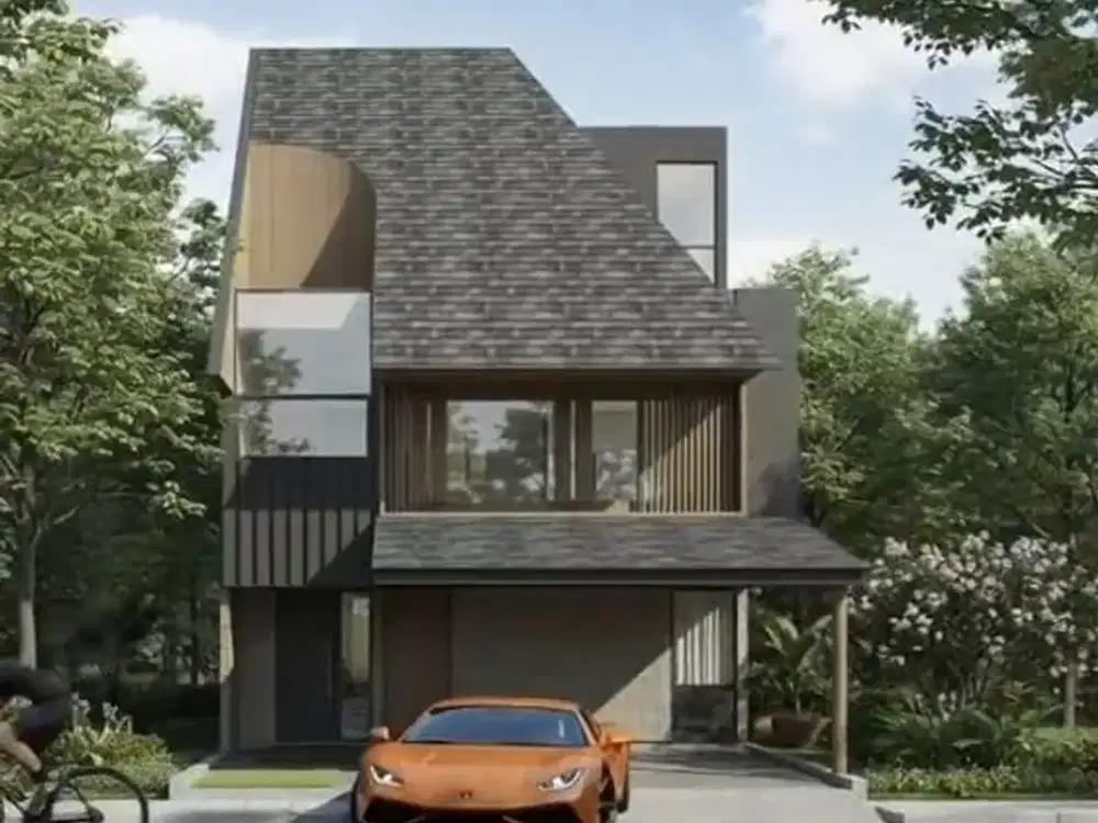 Rumah Cluster Country Wood Heritage Bintaro Pondok Ranji Dekat Stasiun Lingkungan Nyaman Teduh