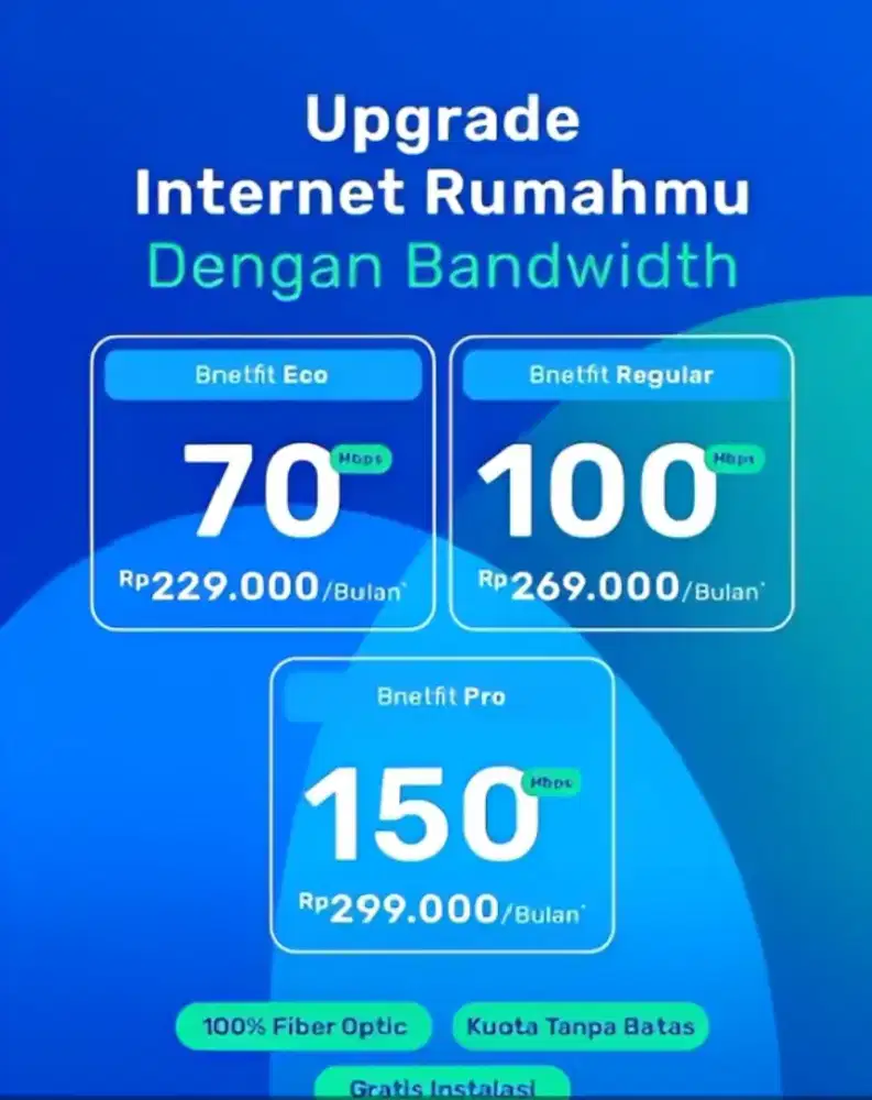 Wifi bnetfit gratis pemasangan