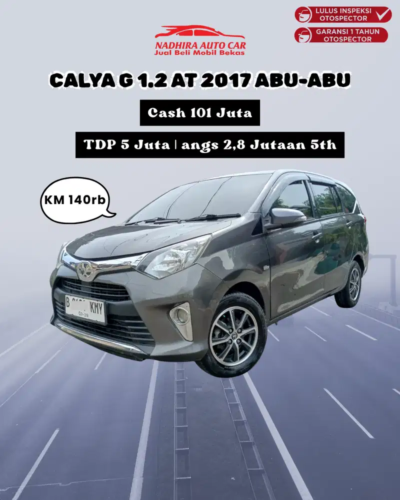 DP 5 Juta Aja Calya G 1.2 AT 2017 Abu
