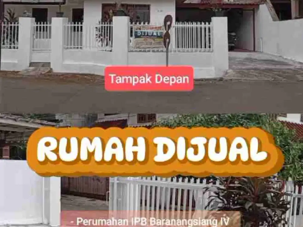 dijual rumah dalam komplek ipb tanah baru kota bogor