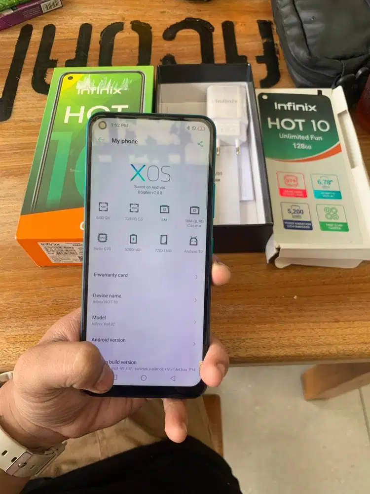 Infinix hot 10, Ram 6/128