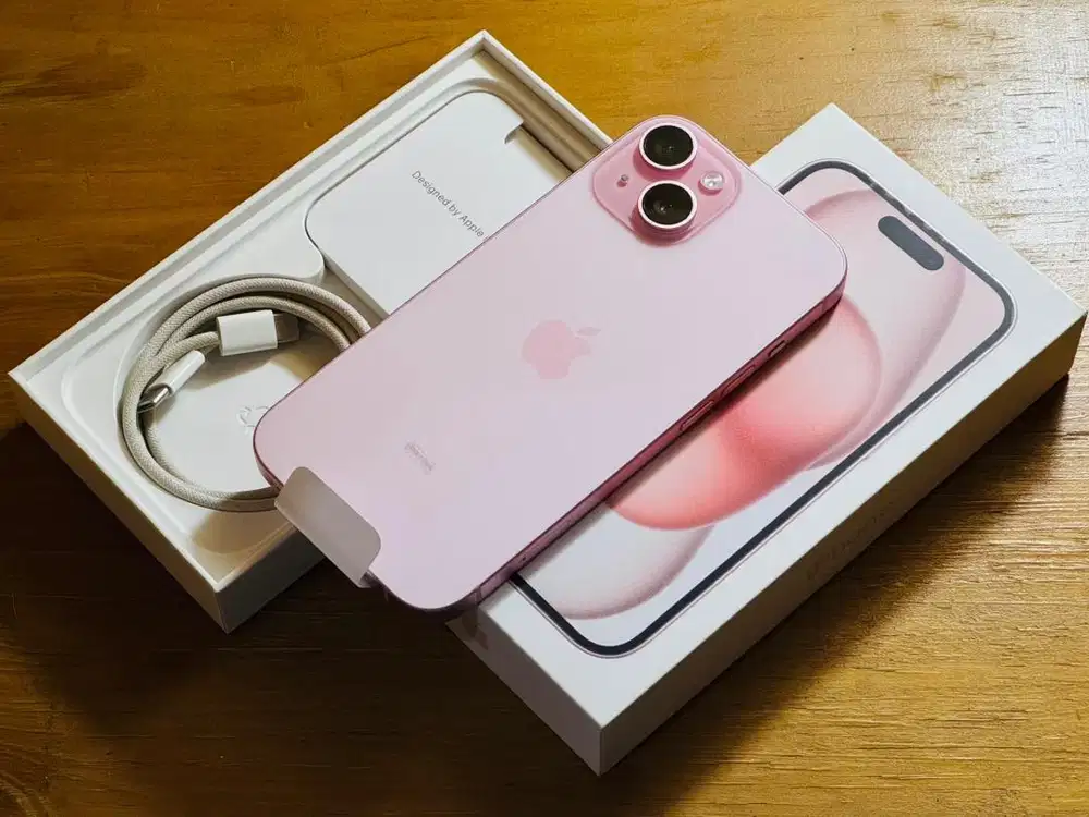 iPhone 15 128GB iBox Pink BH100% 1Bulan Pakai