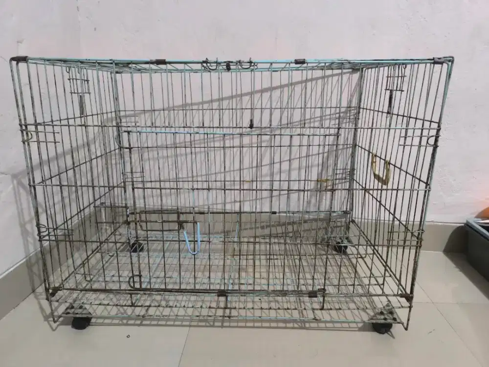 Kandang Kucing Lipat Roda P77 L48 bisa buat kelinci anjing peaknose