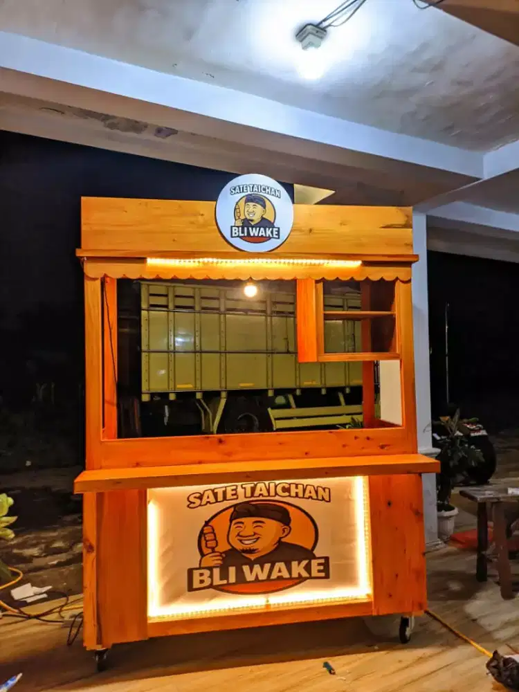 Gerobak sate taichan, gerobak angkringan, gerobak booth,dll