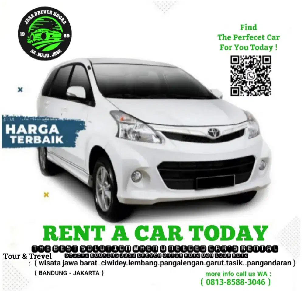 jasa supir untuk  wisata / antar luar kota , dalam kota 24 jam