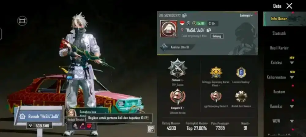 JUAL BELI AKUN PUBG MOBILE