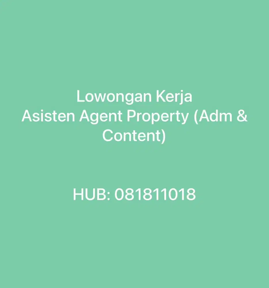 Admin Property & Digital Marketing