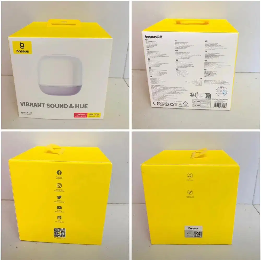 Speaker Bluetooth 5.0 Baseus AeQur V2 Putih