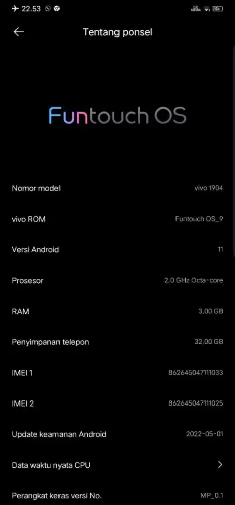 DIJUAL VIVO Y12