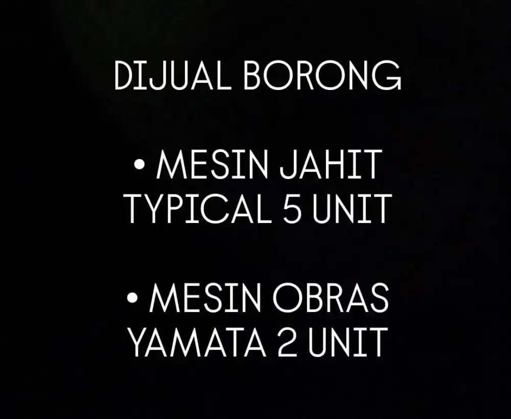 JUAL MESIN JAHIT DAN OBRAS MURAH