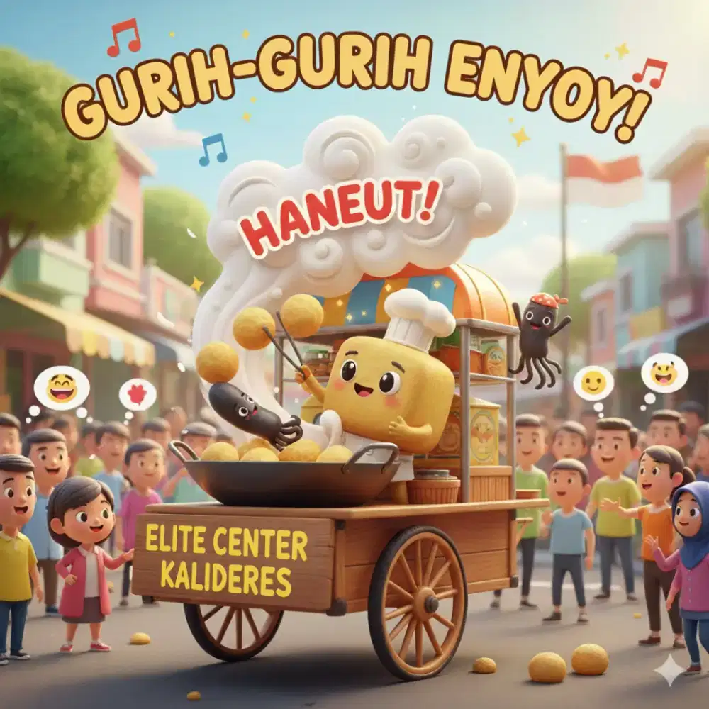 Jualan Tahu Bulat Keliling Gerobakan