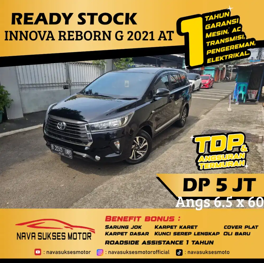TDP 5 Jt Angs Termurah Innova G Reborn 2021 Matic Hitam Low Km LikeNew