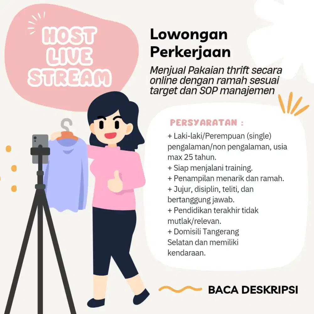 Host Live Stream Online Shop