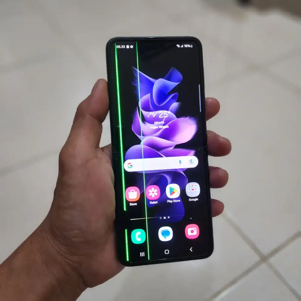 SAMSUNG GALAXY Z FLIP 3 5G SEIN 8/128 GB MINUS LCD FUNGSI 100% NORMAL