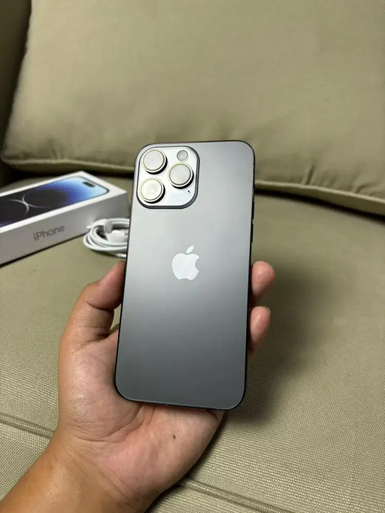 IPHONE 14 PROMAX 128GB SPACEBLACK FULLSET MULUS BANGET NOMINUS