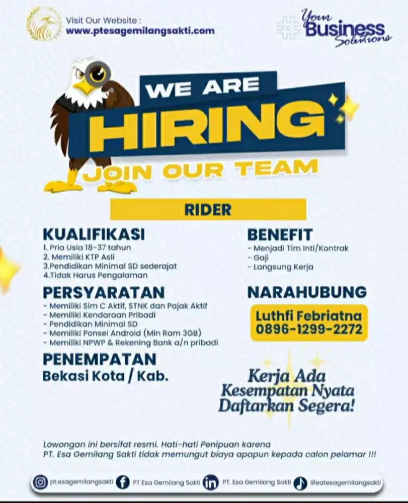 LOKER KURIR PLUS SPX