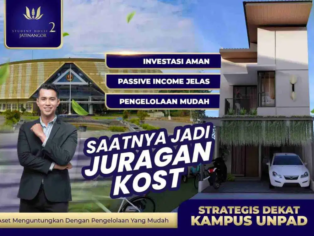 Jual Rukos Baru dekat Kampus UNPAD Jatinangor (9 KT + 9 KM) Furnished kosan Bandung