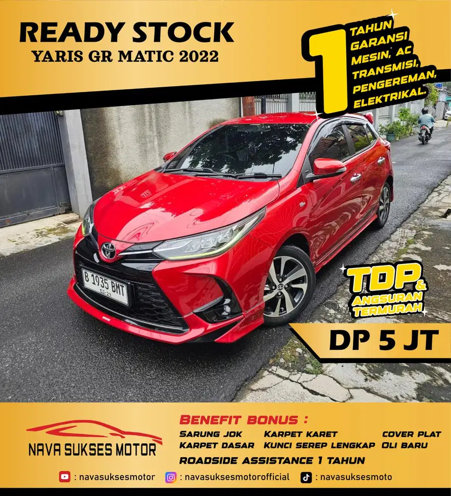 TDP 5 JUTA - YARIS GR MATIC 2022