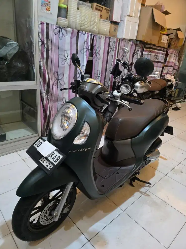 Honda Scoopy Prestige 2023 Hijau Doff Surat Lengkap