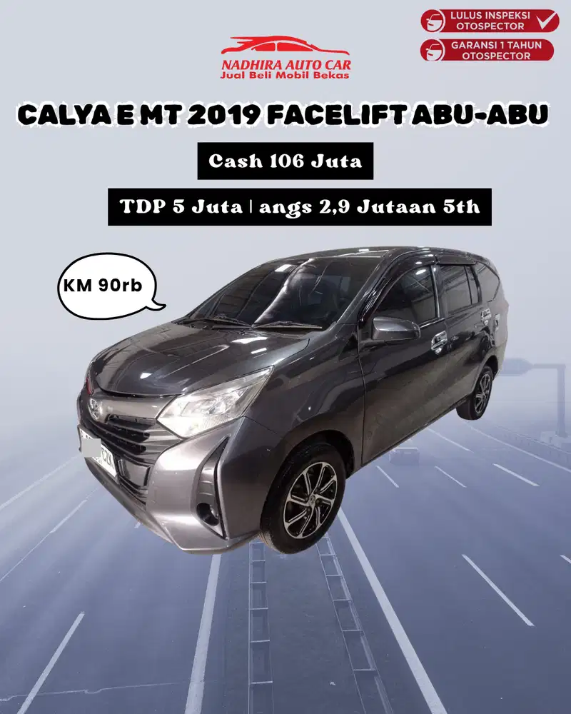 DP Hanya 5 Juta Calya E MT 2019 Facelift Abu-abu