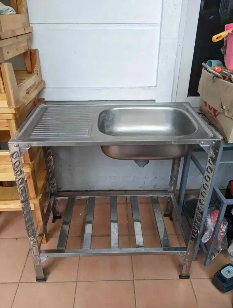 Bak cuci piring Wastafel portable stainless 80x45x80
