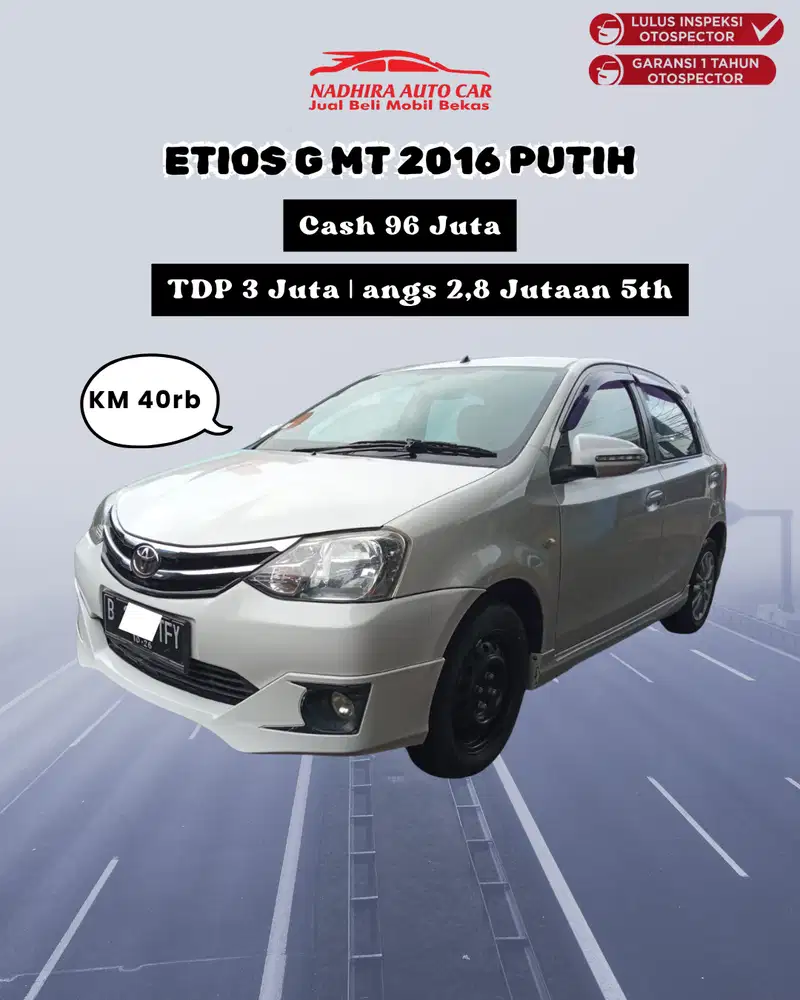 Promo TDP 5 Juta Etios G MT 2016 Putih
