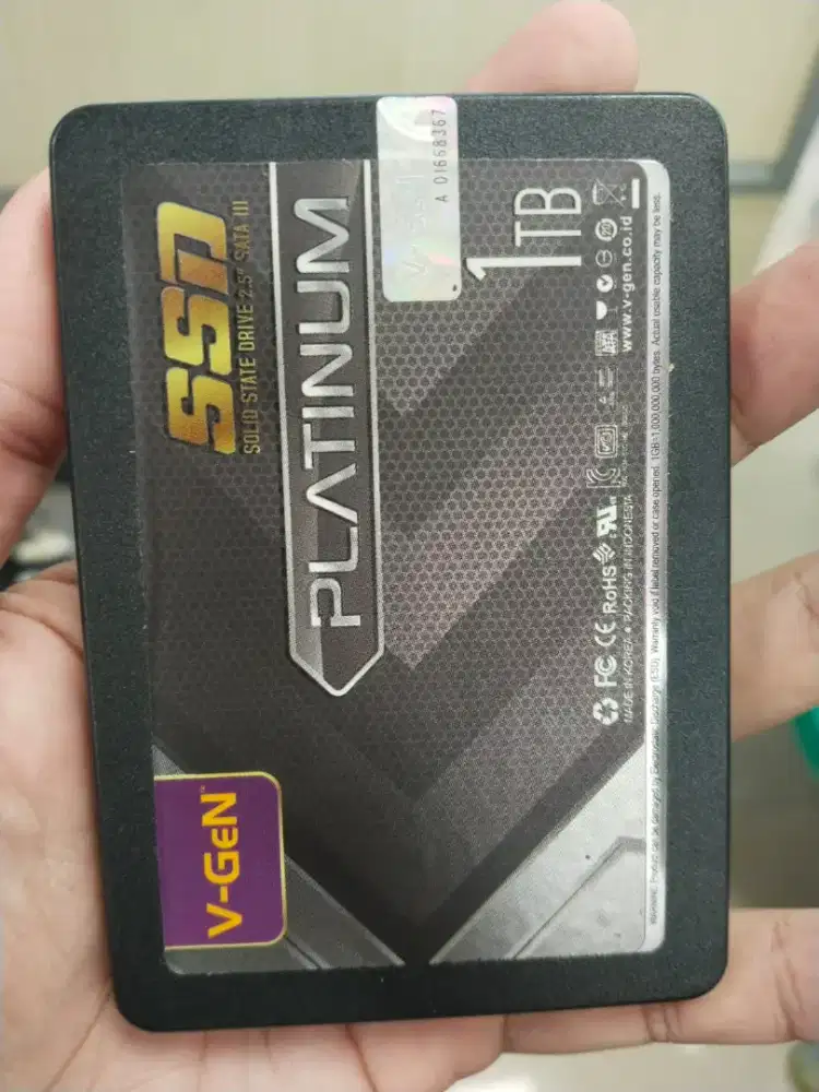Dijual SSD 1000GB/1TB merk V-Gen sentiel 100 siap pakai COD Bogor kota