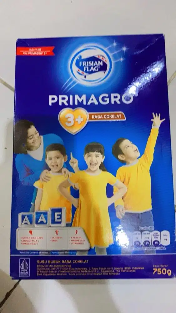 susu primagro frisian flag cokelat 3+