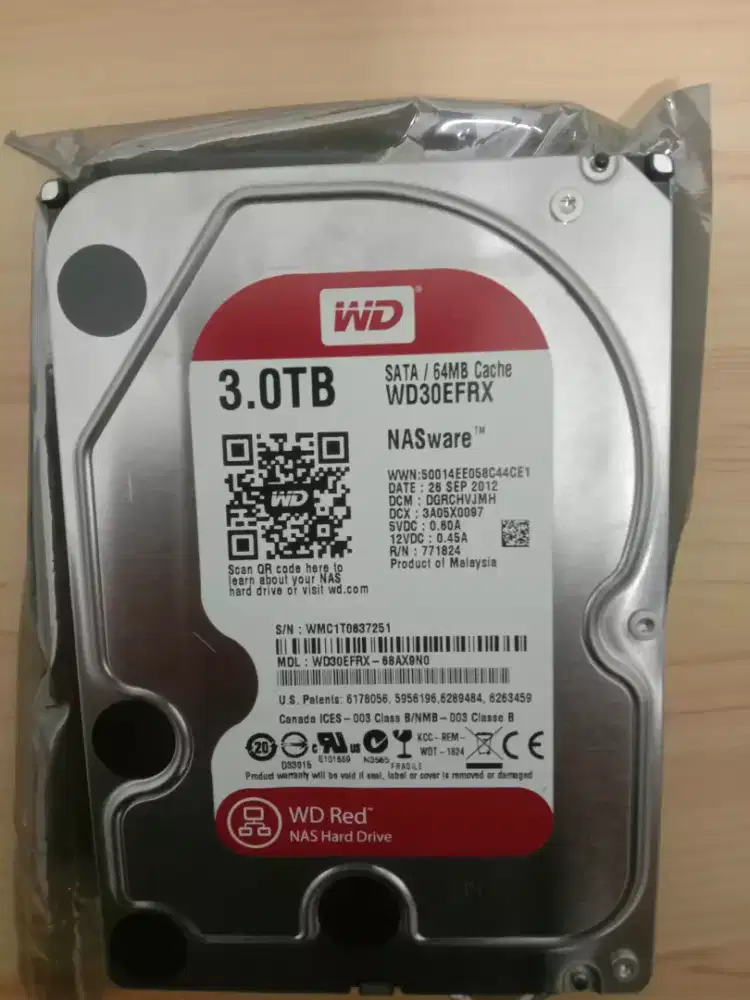 Hardisk sata wd red nas hard drive 3 TB