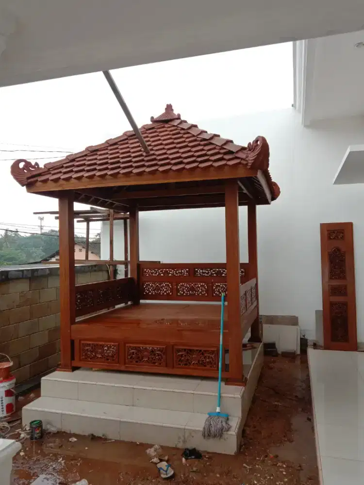 Gazebo ukir jati 2mx2m
