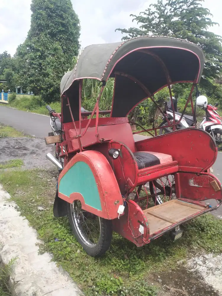 Becak mesin supra surat komplit siap pakai