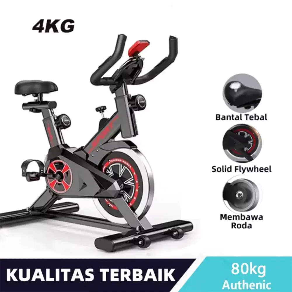 sepeda statis merah
