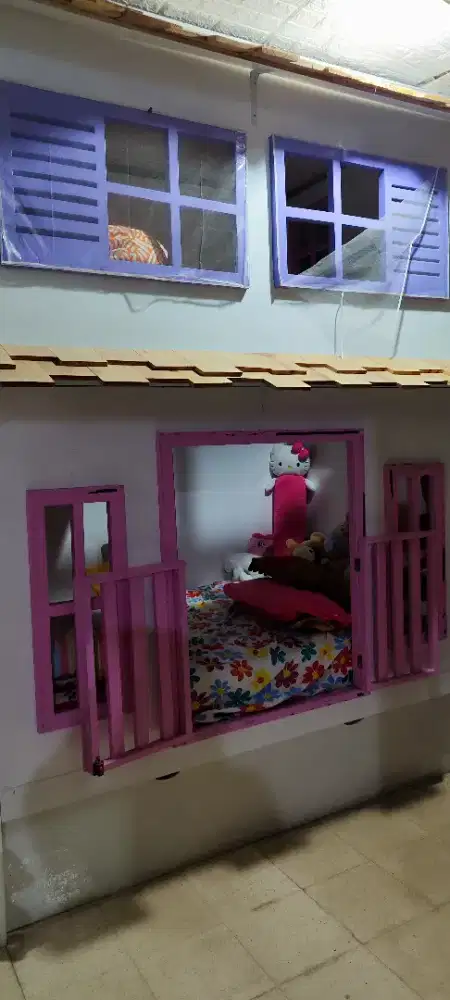 Dijual Ranjang Susun Anak Premium Kayu Jati Belanda + Perosotan |