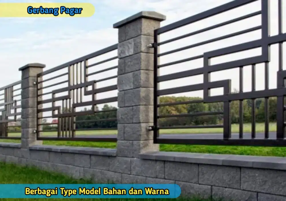 Gerbang Pintu Pagar Area Perusahaan Industri Rumah Kantor Pabrik