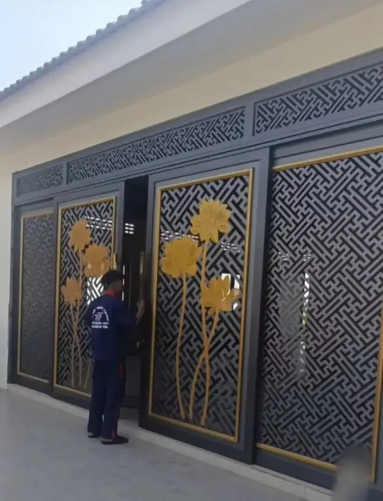 Pintu gerbang sliding swing terbaru