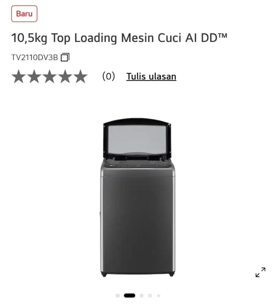 Mesin Cuci Top Loading dari LG Awet dan Promo cicilan 0% si Atlanta