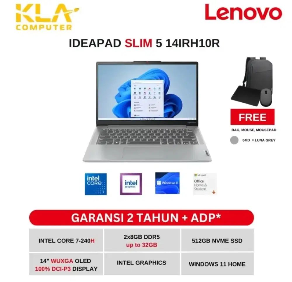 Laptop Lenovo Ideapad slim 5 promo cicilan bunga ringan diKLA Komputer
