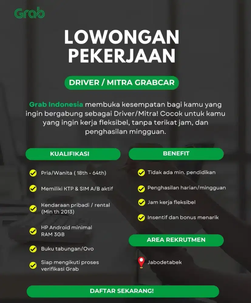 Driver Grabcar Jabodetabek