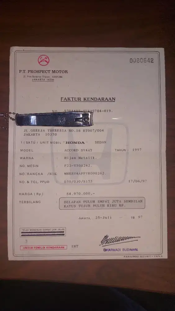 Accord Ceilo VTEC AT 1997