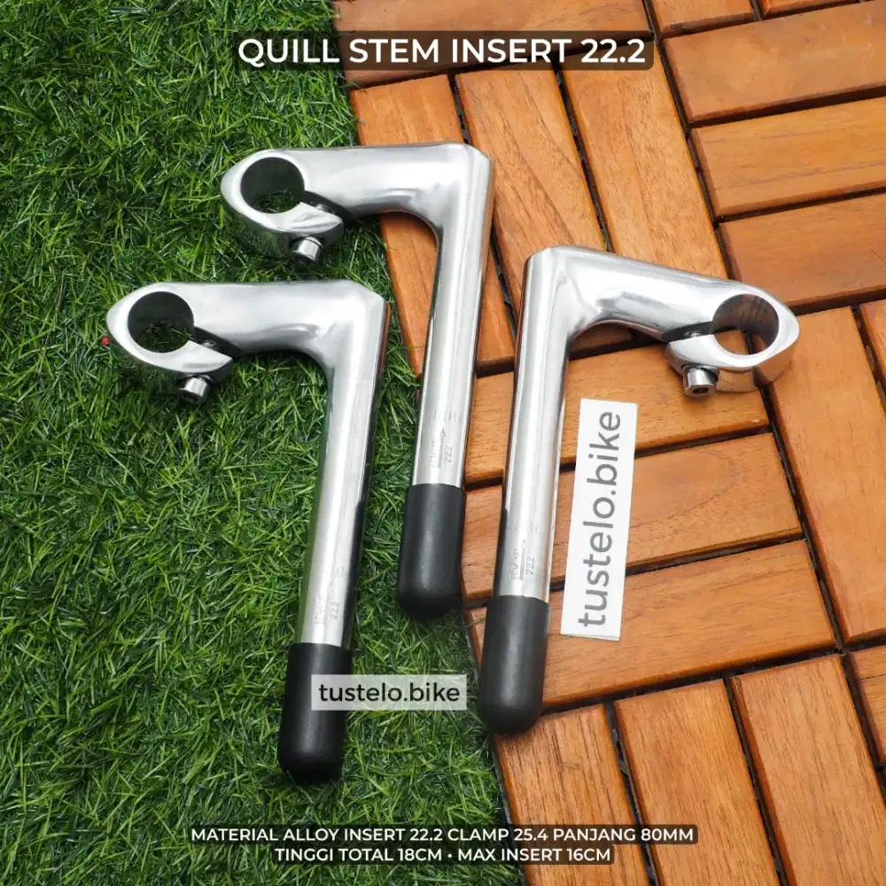 Quill Stem Bango Insert 22.2 Alloy Chrome Vintage MTB Commuter Balap