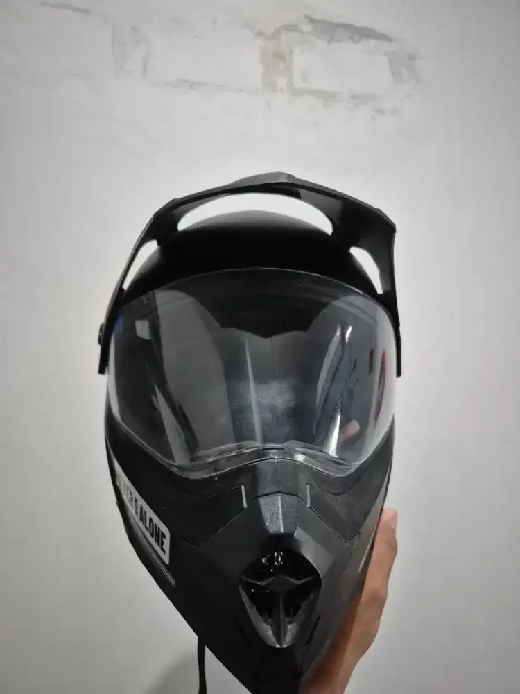 Helm Cargloss Supermoto Full Face - Deep black